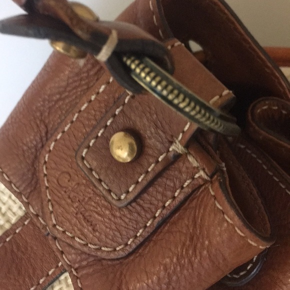 Cole Haan Leather and Jute Bucket Bag - Picture 2 of 9